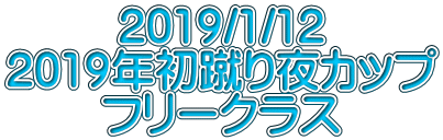 2019/1/12 2019年初蹴り夜カップ フリークラス