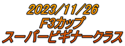 2023/11/26 F3カップ スーパービギナークラス