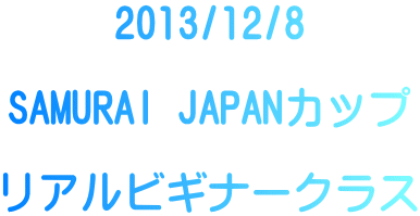 2013/12/8  SAMURAI JAPANカップ  リアルビギナークラス
